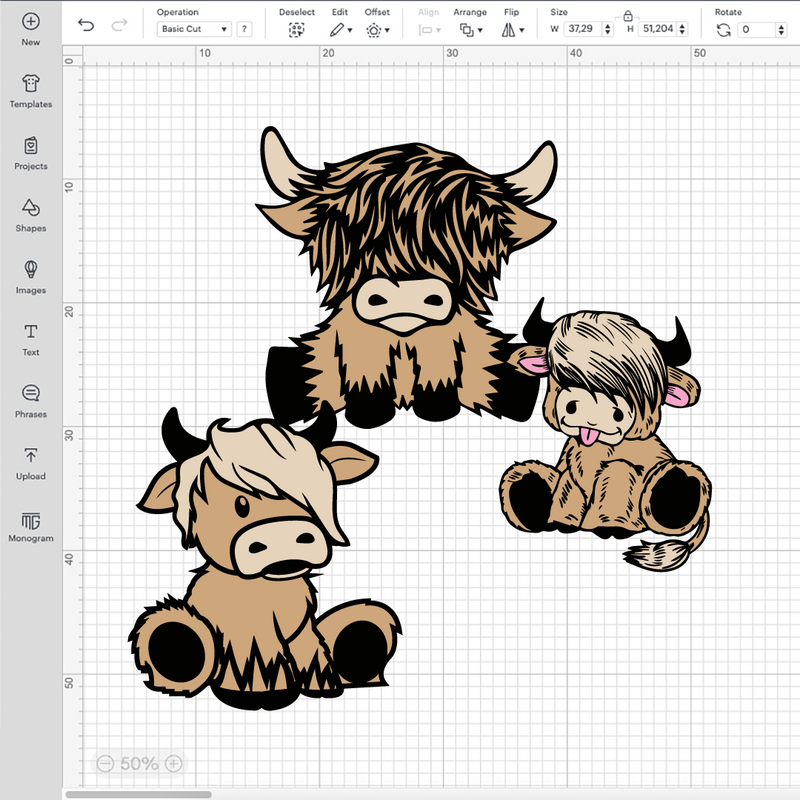 Highland Cow SVG, Silhouette Highland Cow SVG, Simple Highland Cow SVG, Baby Cow SVG