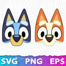 Bluey And Bingo PNG, Bluey Bingo SVG, Bluey SVG, Bingo Bluey Clipart, Bluey And Bingo SVG