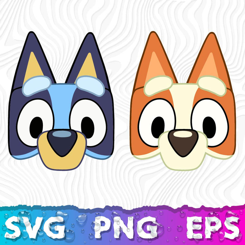 Bluey And Bingo SVG, Bingo Bluey Clipart, Bluey And Bingo PNG