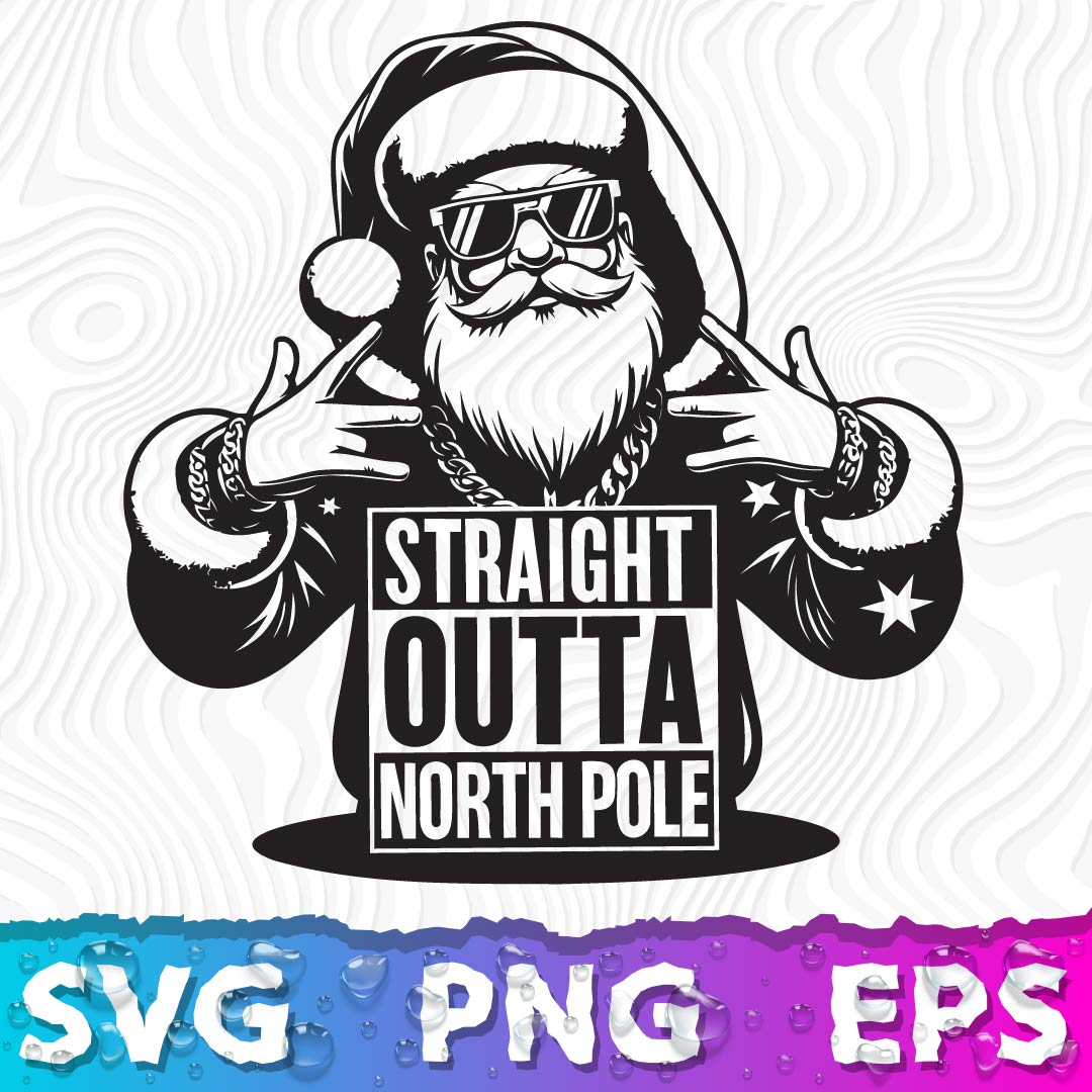 Cartoon Rapping Santa Santa Claus SVG, Santa PNG Transparent, Hip Hop Santa, Santa Rapping ...