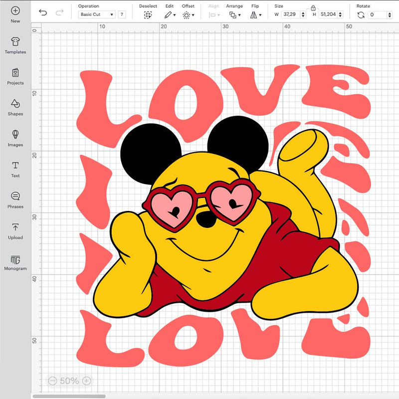 Winnie The Pooh Valentines SVG, Pooh Valentine, A Valentine For You Winnie The Pooh, Un Valentine's Day Winnie The Pooh