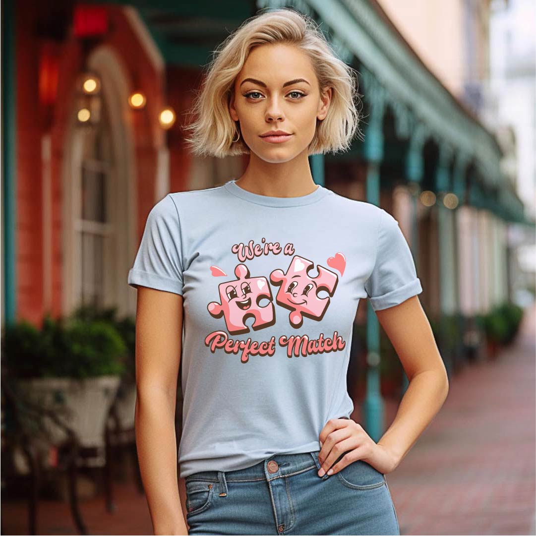 We're A Perfect Match SVG, Valentine Svg, Valentines Day Shirt, Valentines Day Art, Valentines Day PNG, Funny Valentine
