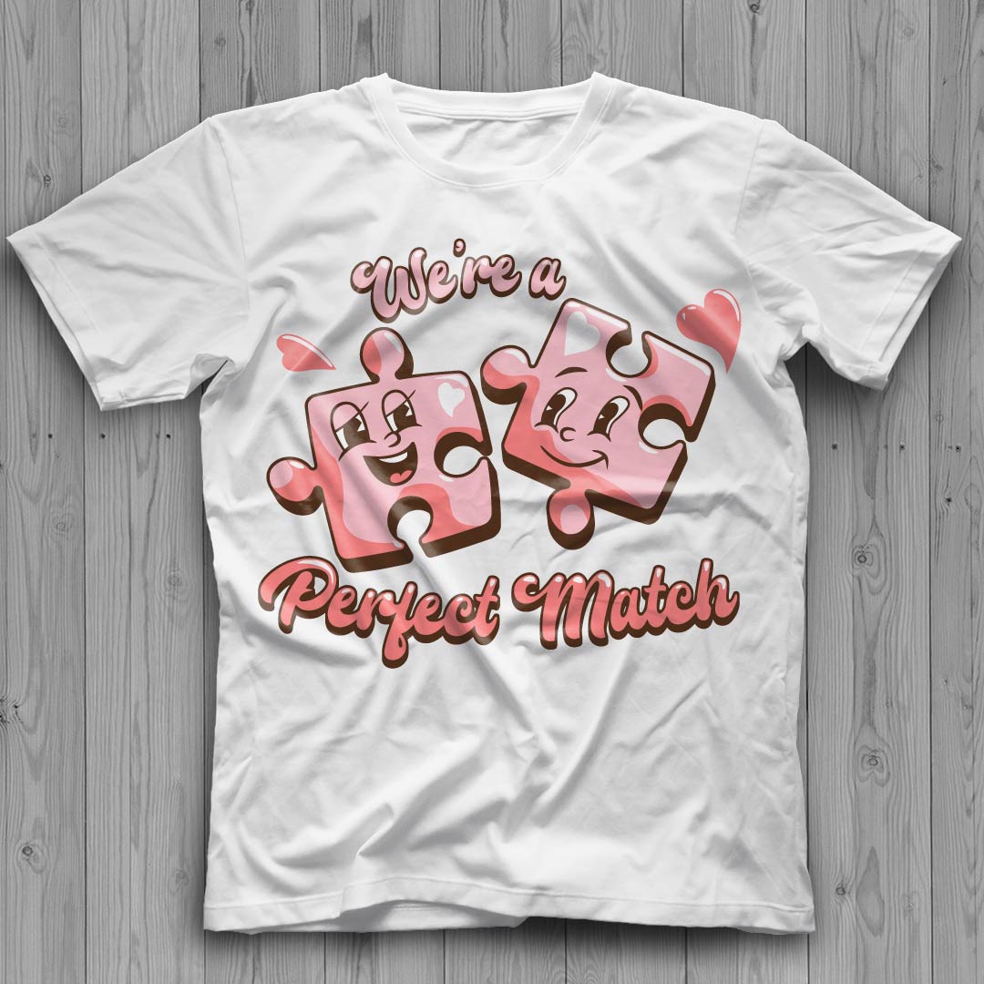 We're A Perfect Match SVG, Valentine Svg, Valentines Day Shirt, Valentines Day Art, Valentines Day PNG, Funny Valentine