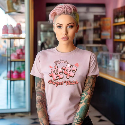 We're A Perfect Match SVG, Valentine Svg, Valentines Day Shirt, Valentines Day Art, Valentines Day PNG, Funny Valentine