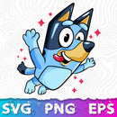 Bluey Svg, Bluey Clipart, Bluey Characters Png, Bluey Transparent, Bluey Birthday Png, Printable Bluey Png