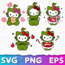 Hello Kitty SVG Bundle, Hello Kitty SVG for Cricut, Hello Kitty Silhouette Vector Cut Files Clipart Digital Bundle