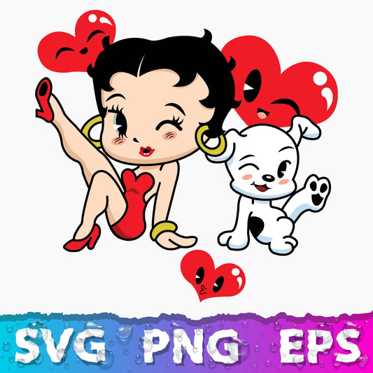 Betty Boop Svg, Betty Boop Svg For Cricut, Betty Boop Png, Betty Boop Clip Art, Bettyboop Svg