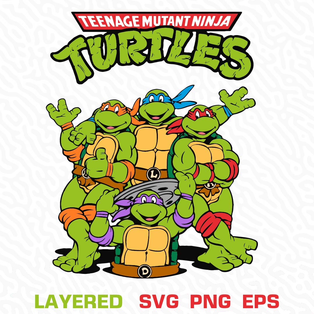 Ninja Turtle Svg, Ninja Turtles Png, Teenage Mutant Ninja Turtle Svg, Ninja Turtle SVG for Cricut, Silhouette Vector Cut Files