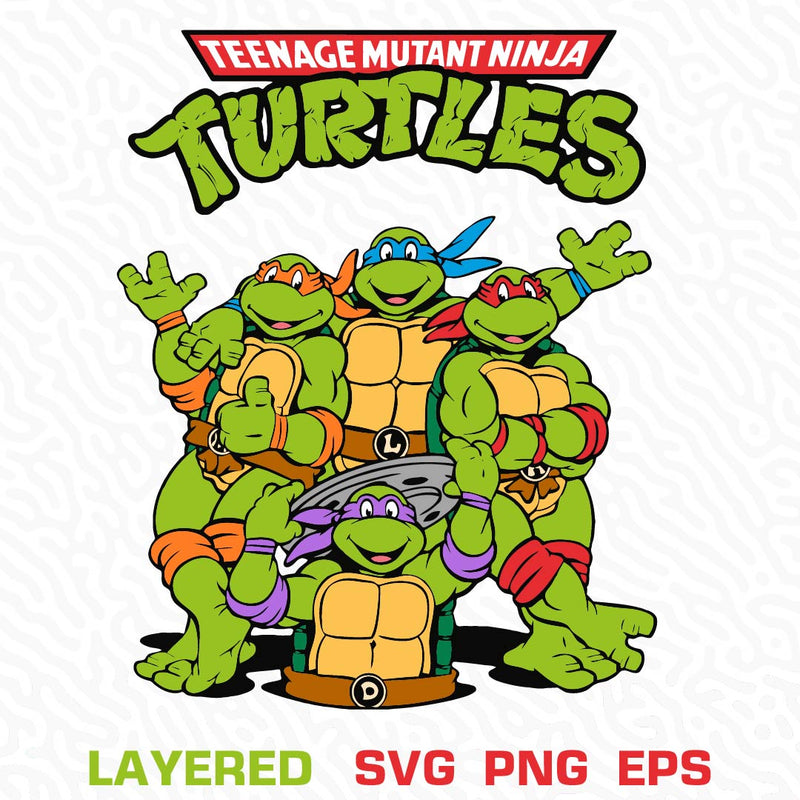 Ninja Turtle Svg, Ninja Turtles Png, Teenage Mutant Ninja Turtle Svg, Ninja Turtle SVG for Cricut, Silhouette Vector Cut Files