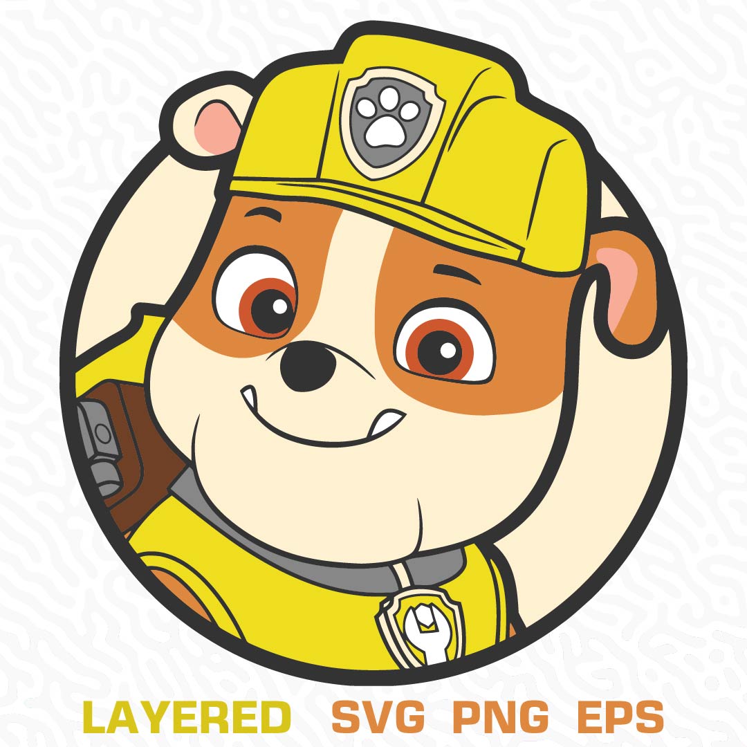 Rubble Paw Patrol Png, Paw Patrol Svg, Paw Patrol Png, Paw Patrol Birthday Svg