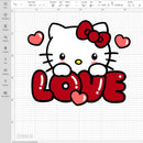 Hello Kitty Love SVG, Hello Kitty Valentine Day PNG