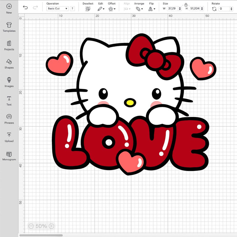 Hello Kitty Love SVG, Hello Kitty Valentine Day PNG