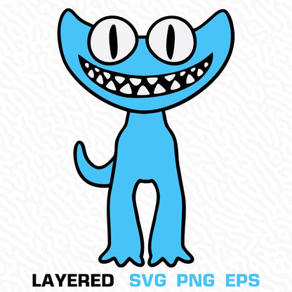 Rainbow Friends Cyan Svg, Rainbow Friends Png
