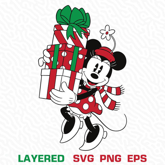 Minnie Mouse Christmas Svg, Minnie Mouse Svg