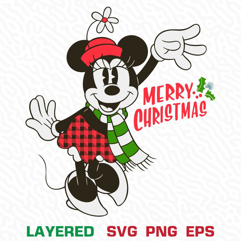 Merry Christmas Minnie Mouse Svg, Christmas Minnie Mouse Svg