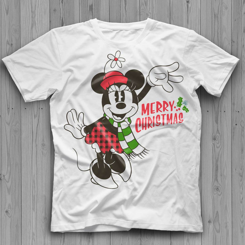 Merry Christmas Minnie Mouse Svg, Christmas Minnie Mouse Svg