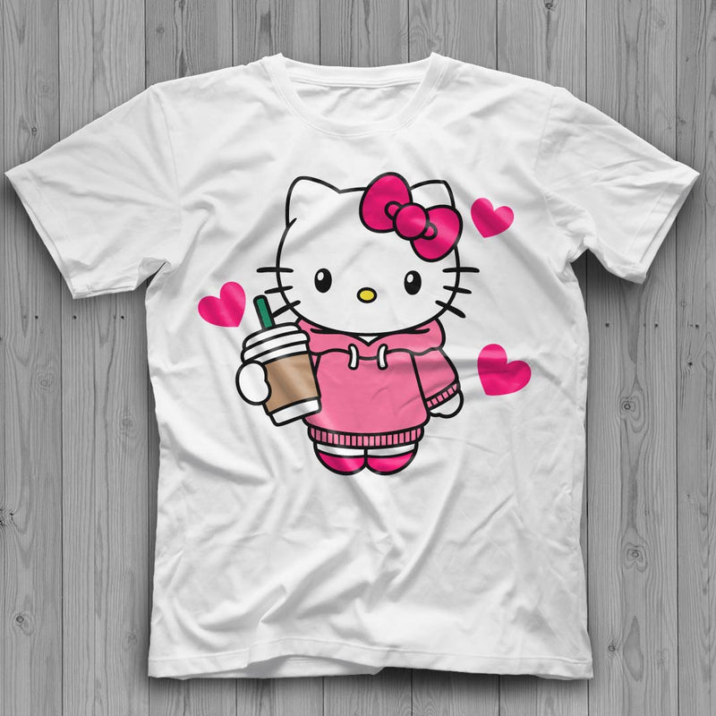 Hello Kitty Starbucks Coffee Cup SVG, Hello Kitty Starbucks PNG