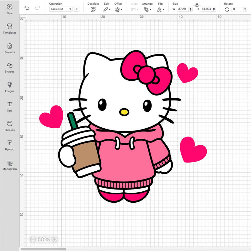 Hello Kitty Starbucks Coffee Cup SVG, Hello Kitty Starbucks PNG