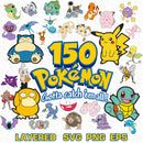 Pokemon Svg Bundle, Characters Pokemon Birthday Svg Cricut, Pikachu Svg Clipart Png Digital Bundle