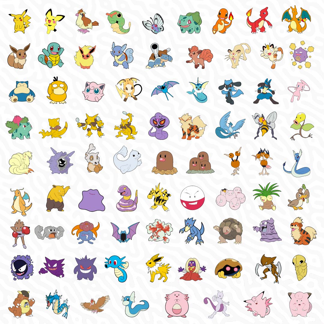 Pokemon Svg Bundle, Characters Pokemon Birthday Svg Cricut, Pikachu Svg Clipart Png Digital Bundle