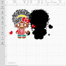 Hello Kitty Afro Mom SVG, Hello Kitty Afro SVG
