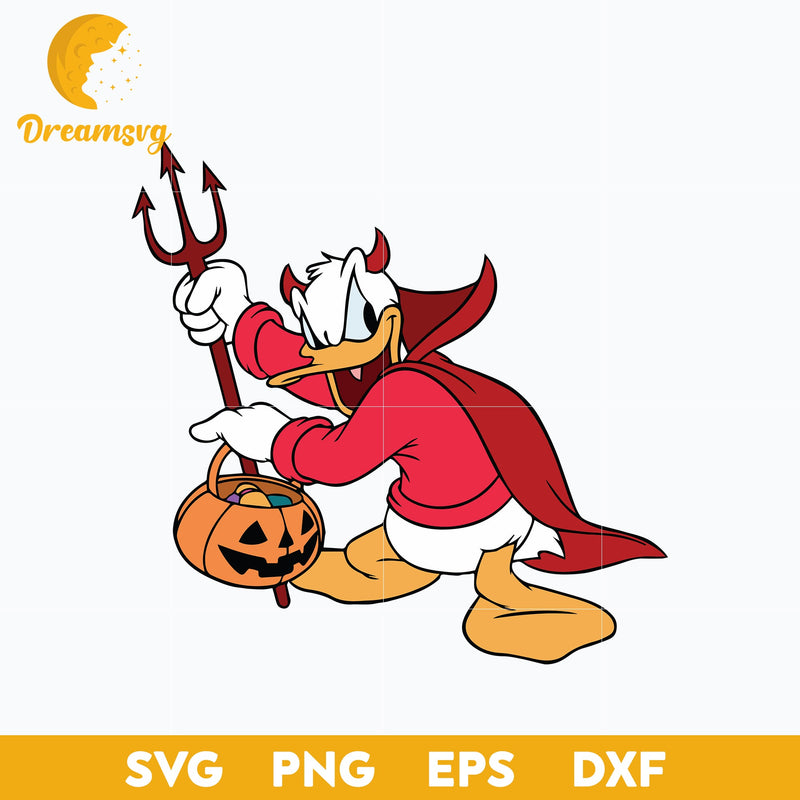 Donald Duck halloween Svg, Donald Duck Svg, Halloween Svg, png, dxf, eps digital file.