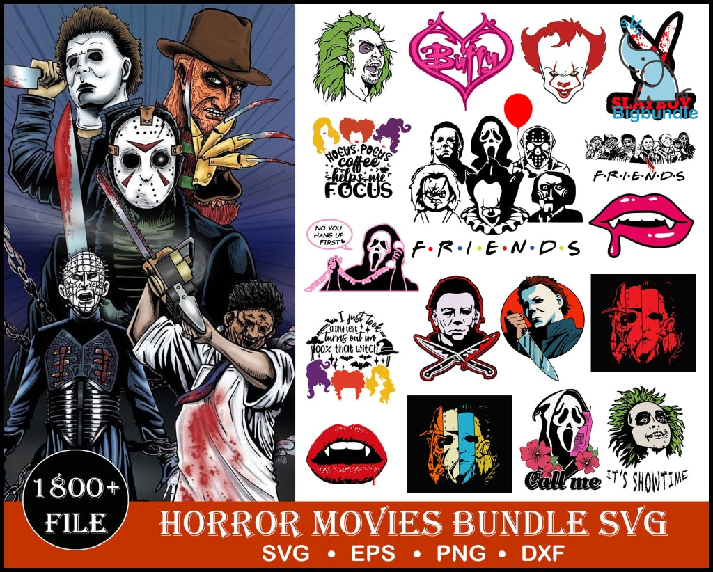 1800+ Horror Movies SVG Bundle, Bundle svg, eps, png, dxf