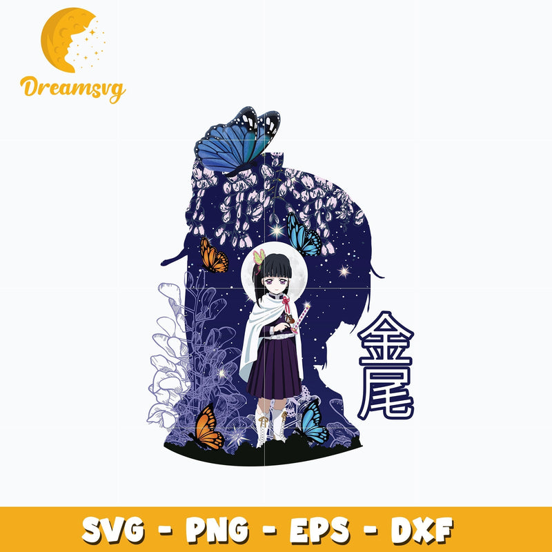 Kanao Tsuyuri Design Anime Svg, Kimetsu no Yaiba Svg