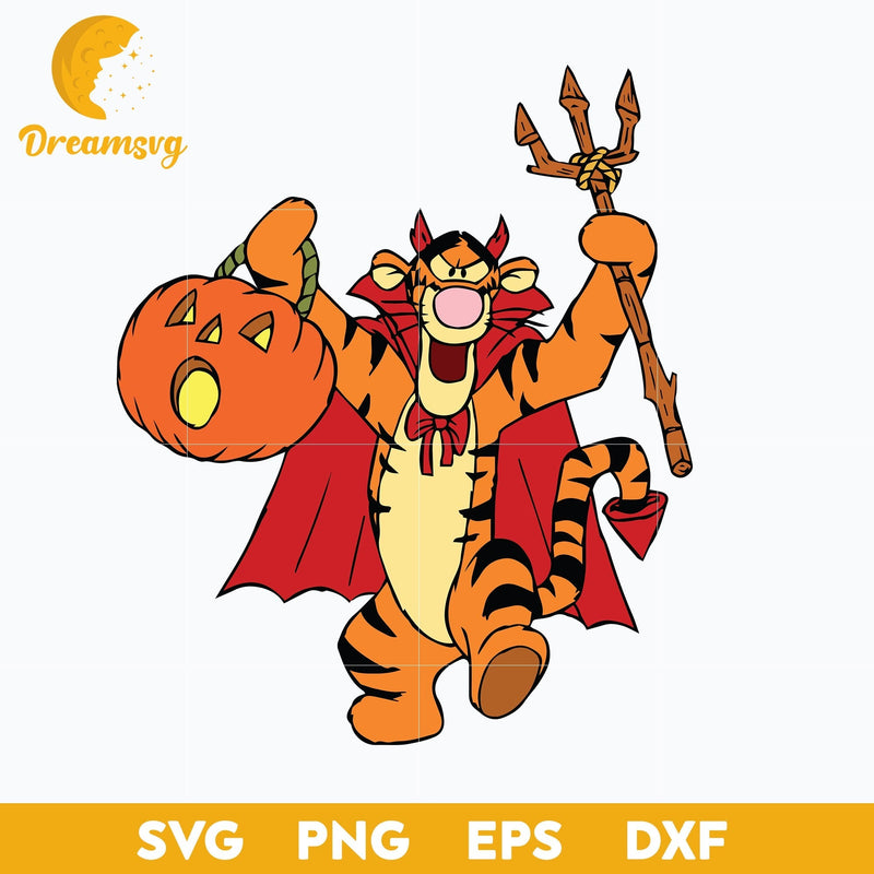 Tigger Halloween Svg, Tigger Svg, Winnie the Pooh, Halloween Svg, png, dxf, eps digital file.