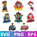 Paw Patrol SVG Bundle, Paw Patrol Clipart Paw Patrol Alphabet, Silhouette Svg Cut Files, Png Digital Bundle