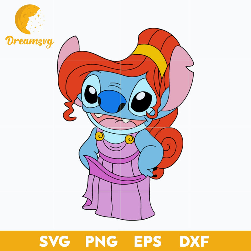 Stitch Megara SVG, Stitch Megara Princess SVG, Stitch Halloween SVG, PNG, DXF, EPS Digital File.