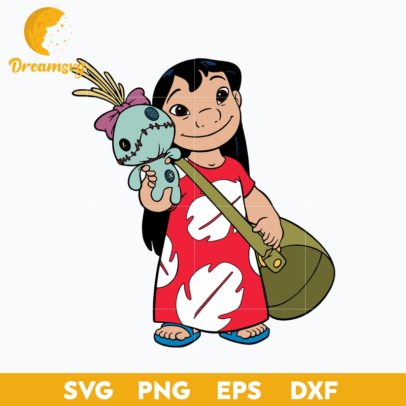 Lilo Pelekai SVG, Lilo and Stitch SVG, Cartoon SVG, PNG, DXF, EPS Digital File ST002432