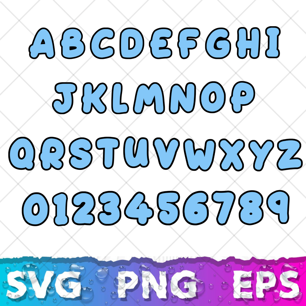 Bluey SVG Bundle, Bluey Birthday SVG, Bluey Alphabet SVG, Bluey and Family Clipart PNG Vector Files