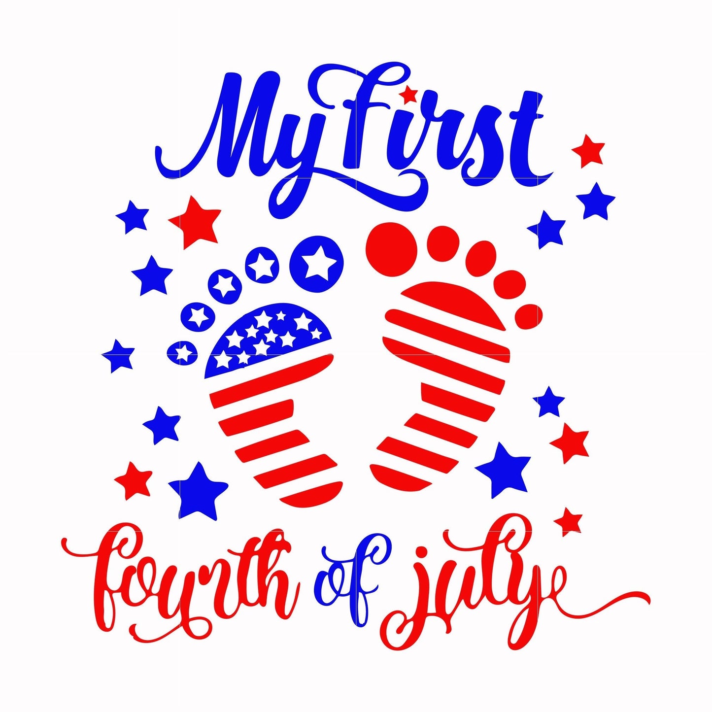 My first fourth of july svg, png, dxf, eps, digital file JULY0013