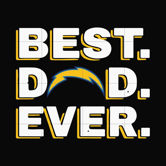 Best dad ever,Los Angeles Chargers NFL team svg, png, dxf, eps digital file FTD92