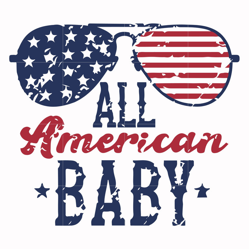 all american baby svg, png, dxf, eps, digital file JULY0006