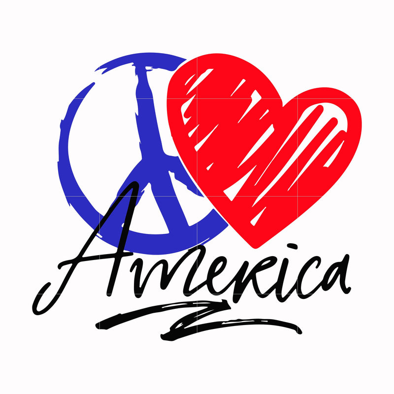 hippie america svg, png, dxf, eps, digital file JULY0084