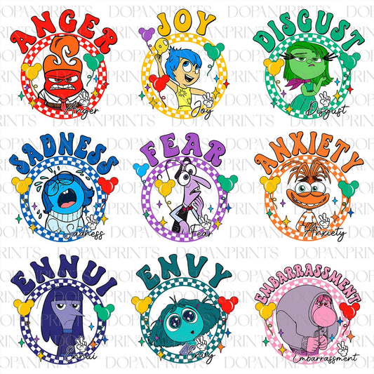 Inside Out characters Png bundle
