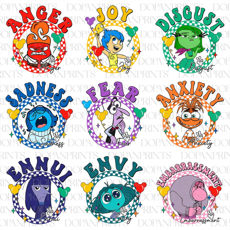 Inside Out characters Png bundle