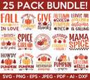 Autumn SVG Bundle, Autumn Cliparts for Cricut / Silhouette