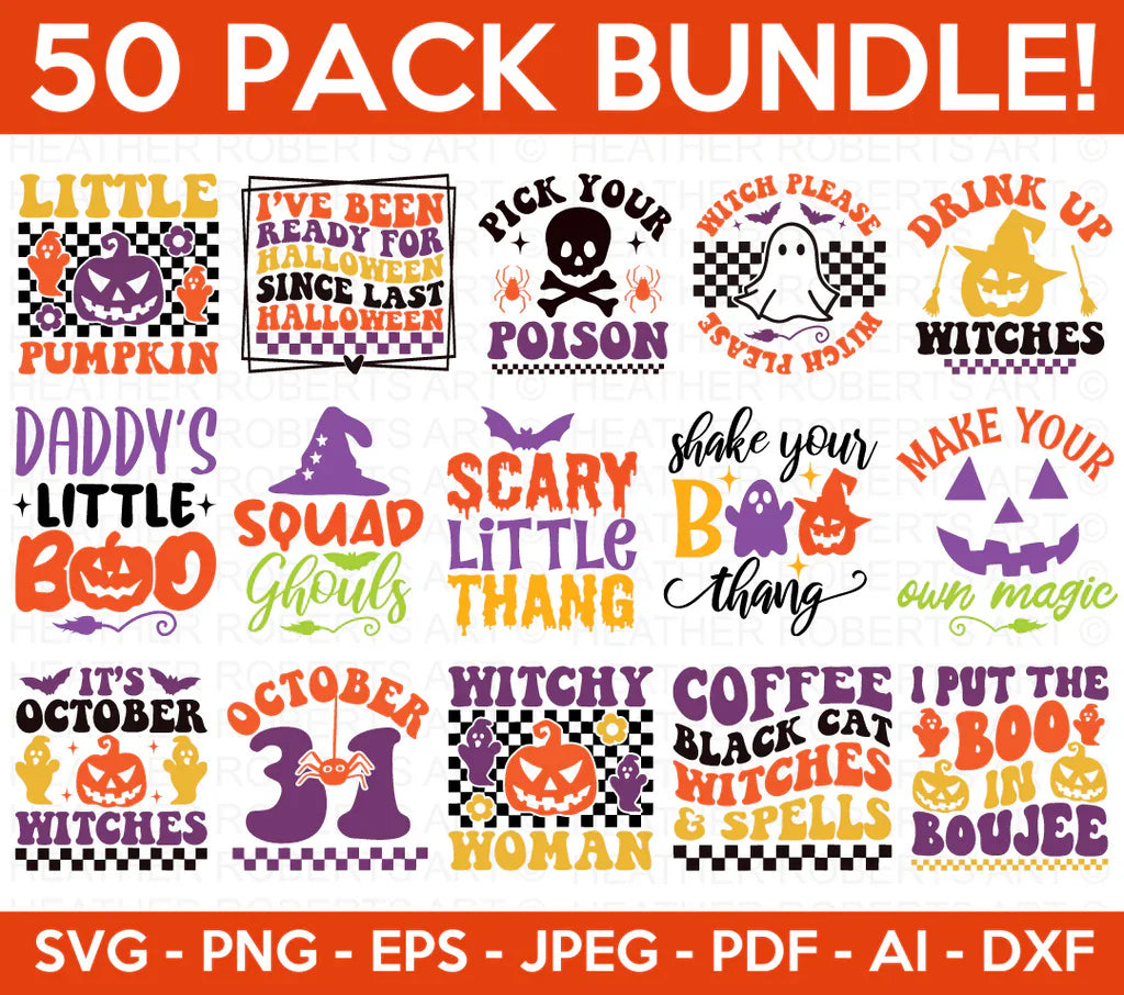 Halloween Clipart Bundle, Svg Files for Cricut / Silhouette