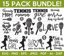 Tennis SVG Bundle, Tennis Cliparts for Cricut / Silhouette