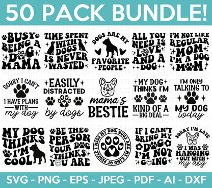 Dog Quotes SVG Bundle, Cliparts for Cricut / Silhouette