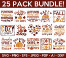 Autumn Clipart Bundle, SVG Files for Cricut / Silhouette