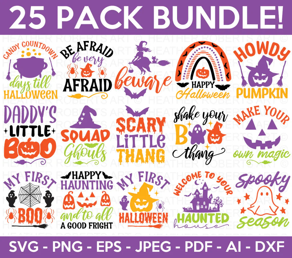 Halloween SVG Bundle, Cliparts for Cricut / Silhouette