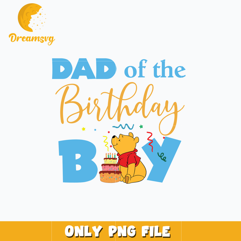 Winnie the pooh dad of the birthday boy png