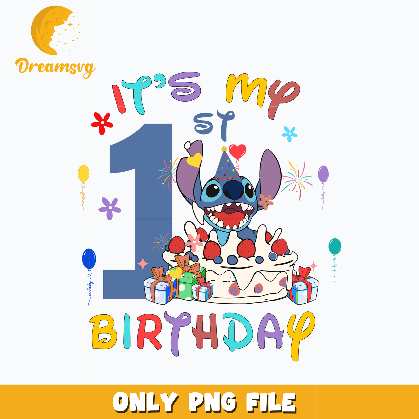 Stitch disney it's my birthday png