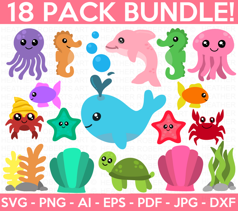 Sea Creatures SVG Bundle