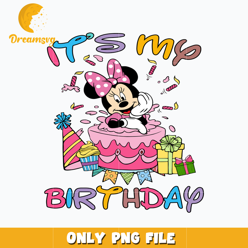 Minnie mouse it's my birthday png