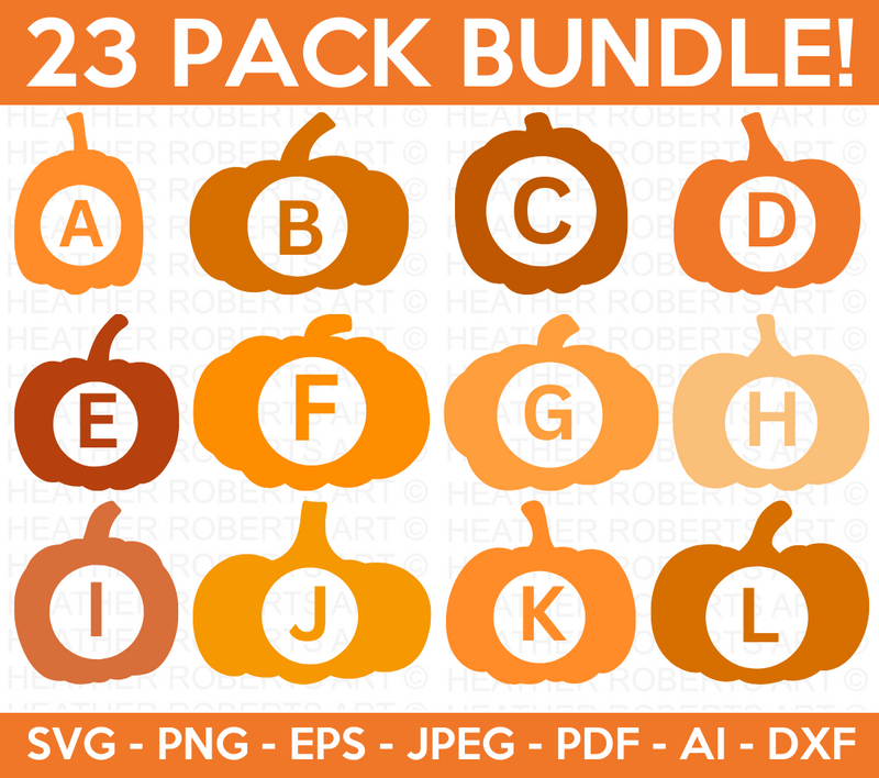 Pumpkin Monogram SVG Bundle